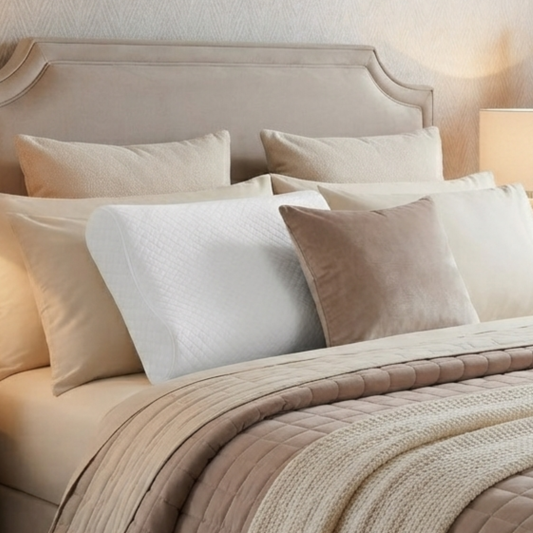 Contour Memory Foam Pillow Bamboo Cool Max Cover Multi Height Ergonomic - 4AS - 4A's Global