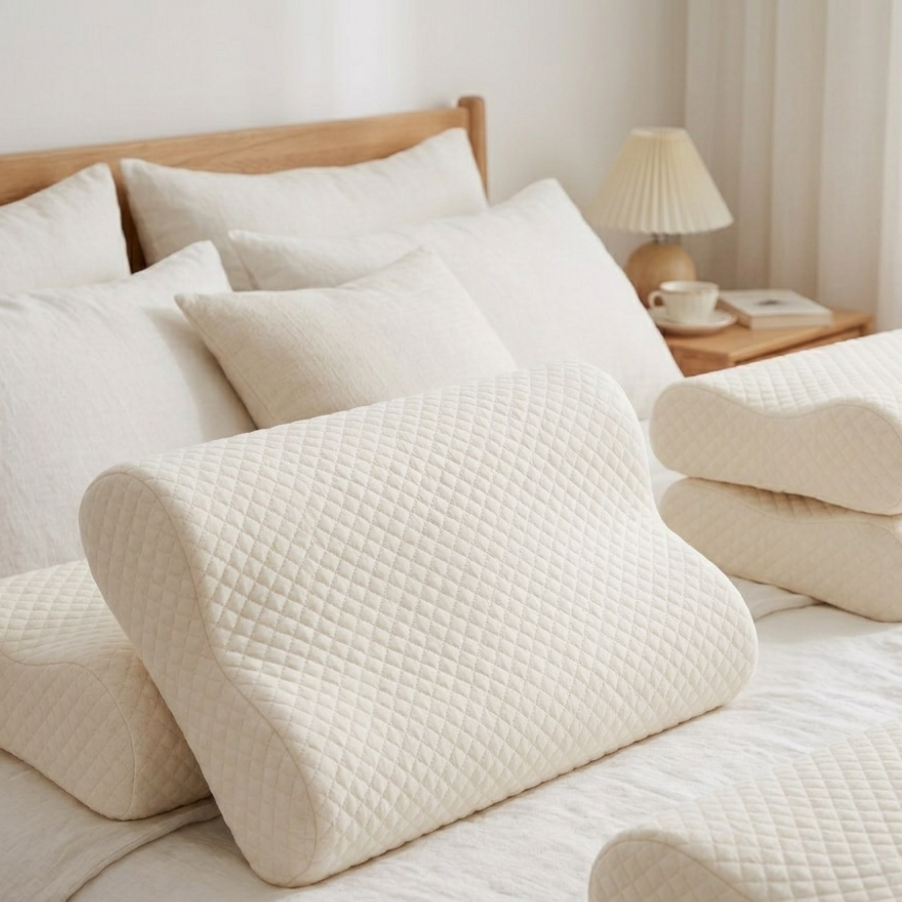 Contour Memory Foam Pillow Bamboo Cool Max Cover Multi Height Ergonomic - 4AS - 4A's Global