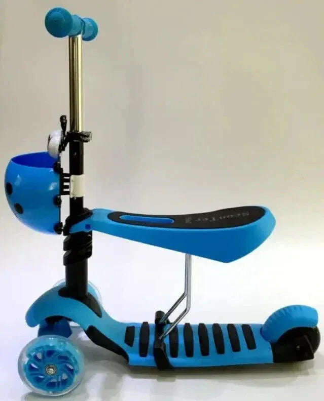 5 in 1 Kids Kick Scooter for kids Lightweight 3 Wheels Scooter Foldable Adjustable Height Easy Turning 3 Wheel Scooter Kids Boys Girls - 4A's Global