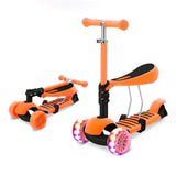 3 in 1 Scooter With Removeable Seat for Kids Ages 3-12 Adjustable Height 3 Wheel - 4A's Global