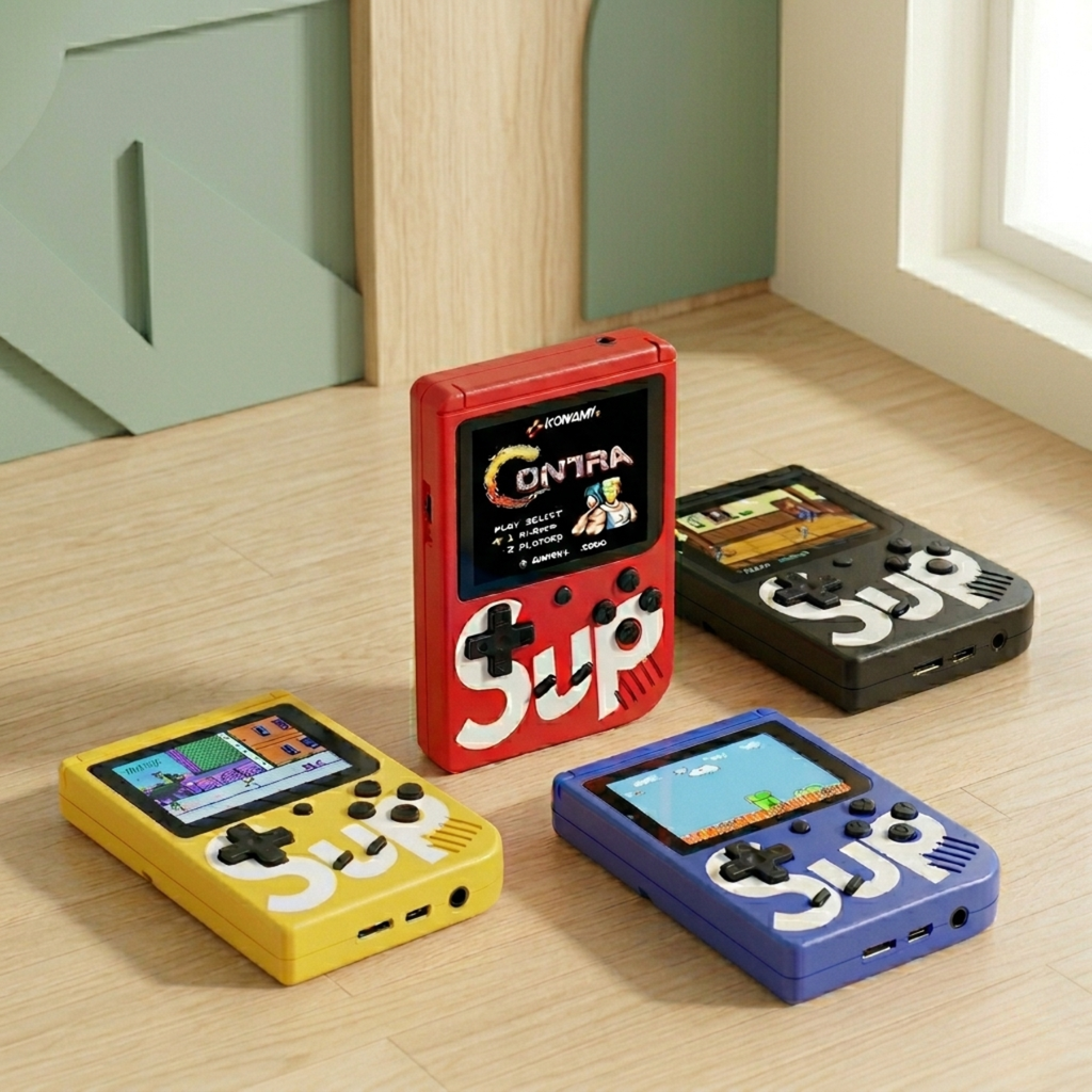 Meesa 400 in 1 Retro Handheld Game Console – Rechargeable 8-Bit Mini Gaming Box