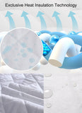 Waterproof Premium Bamboo Quilted Mattress Protector - Non Noisy Bed Bug Proof - Diamond Shape - 4A's Global