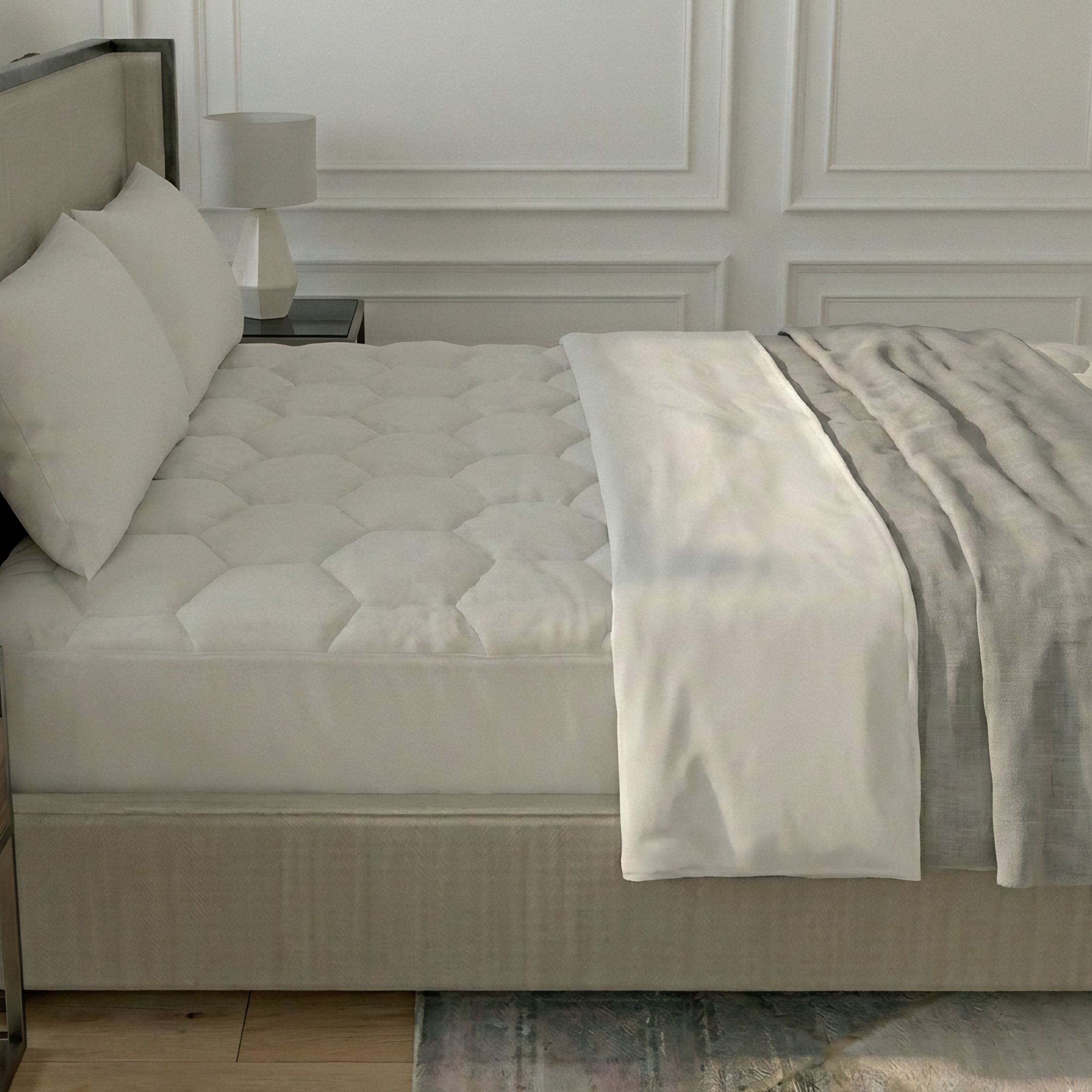 Premium 30cm Extra Deep Waterproof Mattress Protector | Breathable & Noiseless | White | UK Sizes (Single, Double, King, Super King) - 4A's Global