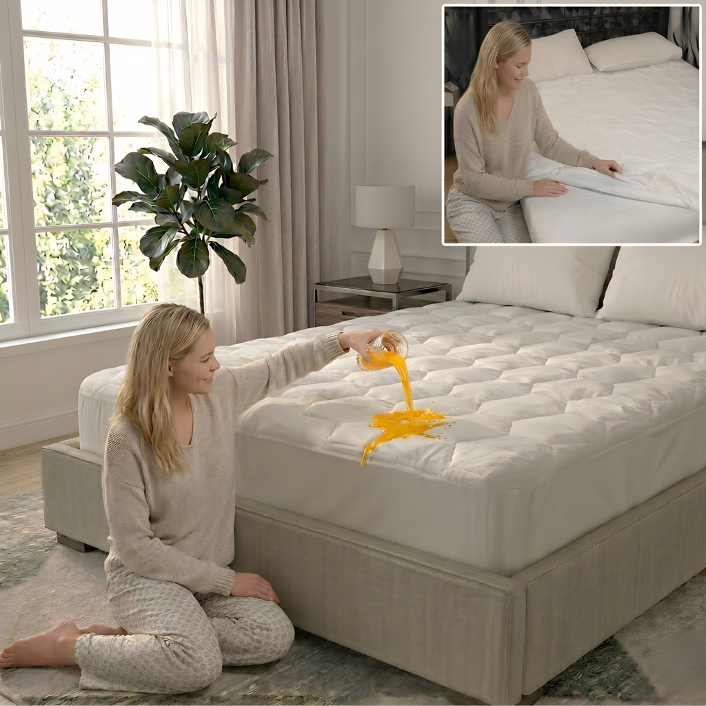 Premium 30cm Extra Deep Waterproof Mattress Protector | Breathable & Noiseless | White | UK Sizes (Single, Double, King, Super King) - 4A's Global