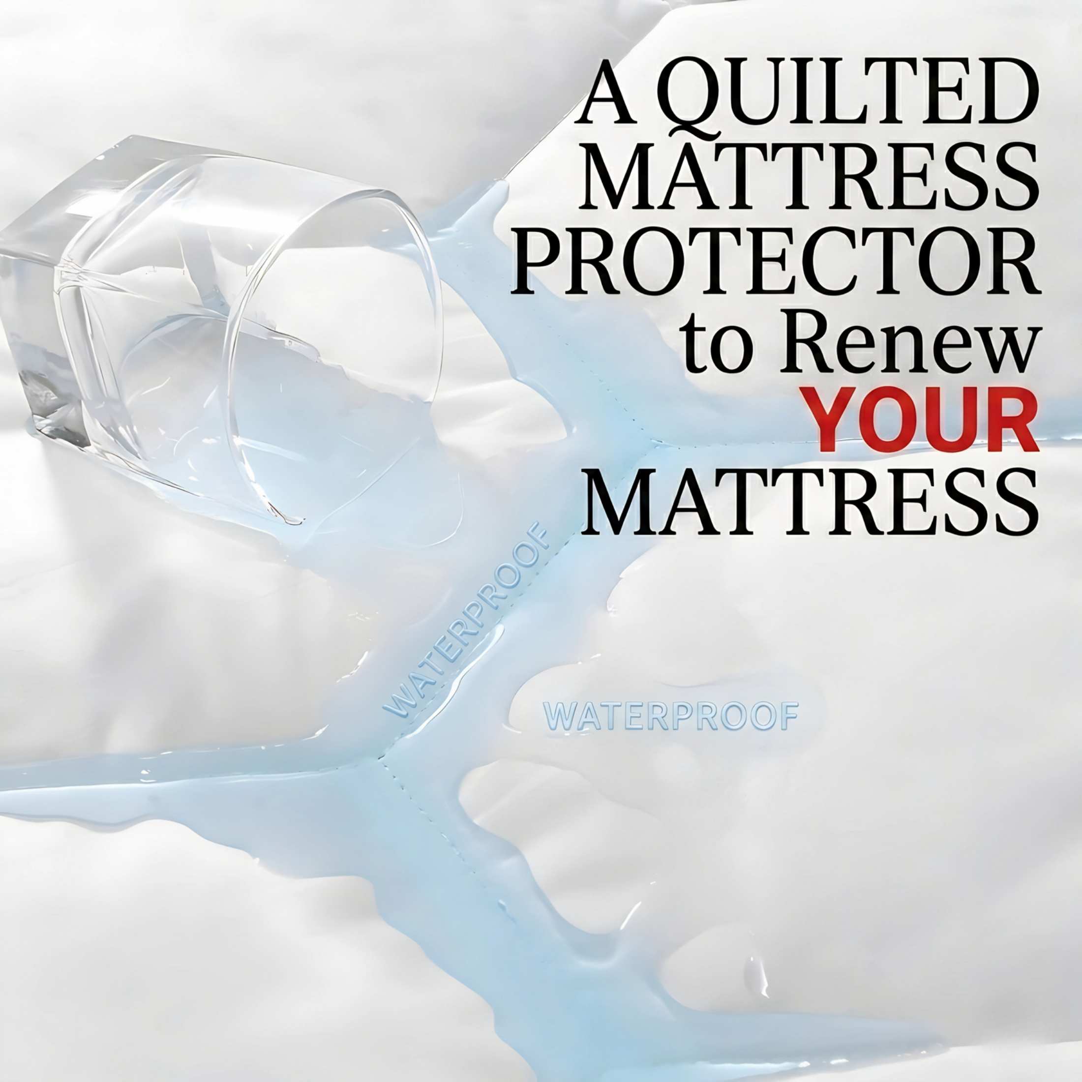 Premium 30cm Extra Deep Waterproof Mattress Protector | Breathable & Noiseless | White | UK Sizes (Single, Double, King, Super King) - 4A's Global