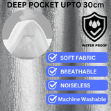High Living Waterproof Mattress Protector Terry Towel Fitted Bedsheets,  Topper Cover Non Noisy Breathable