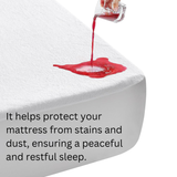 High Living Waterproof Mattress Protector Terry Towel Fitted Bedsheets,  Topper Cover Non Noisy Breathable