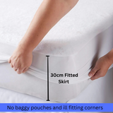 High Living Waterproof Mattress Protector Terry Towel Fitted Bedsheets,  Topper Cover Non Noisy Breathable