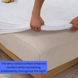 High Living Waterproof Mattress Protector Terry Towel Fitted Bedsheets,  Topper Cover Non Noisy Breathable