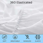 CL 30cm Deep Waterproof Mattress Protector | Quilted, Breathable &amp; Noise-Free | White | UK Sizes - 4A's Global