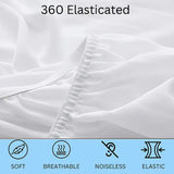 CL 30cm Deep Waterproof Mattress Protector | Quilted, Breathable &amp; Noise-Free | White | UK Sizes - 4A's Global